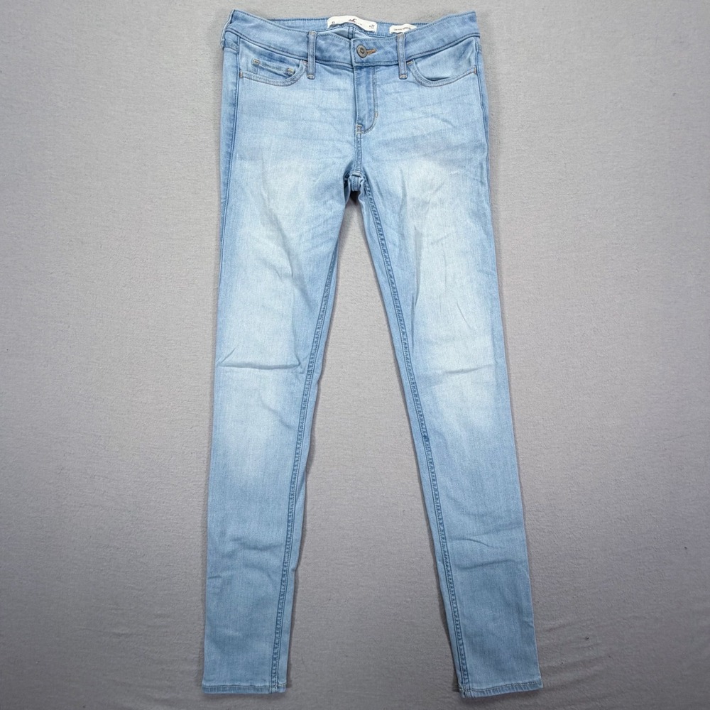Hollister Super Skinny‎ Jeans Women 5L/27 Good Light Wash Low Rise Stretch Denim